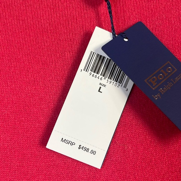 Polo by Ralph Lauren Cashmere Faux Wrap Sweater Skirt Size L, NWT - Picture 9 of 9